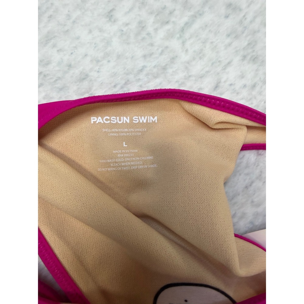PacSun Swim Womens Pink Side Tie Bikini Bottoms Large NWT 0339-066 - Picture 5 of 5